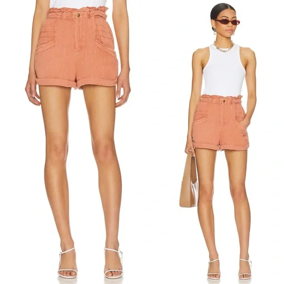 🆕FREE PEOPLE Topanga Cuff Shorts-Spice Route color - Picture 6 of 13